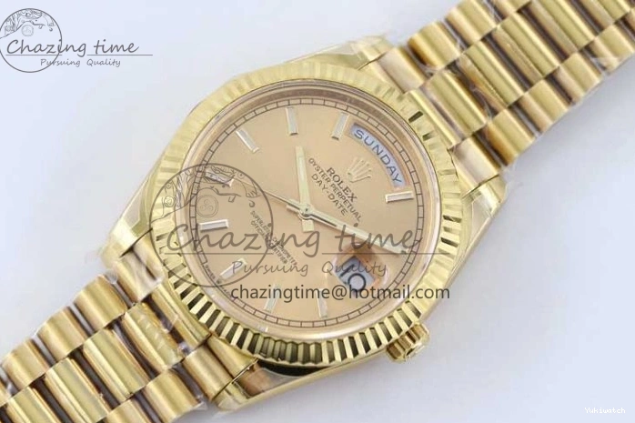 Dial YG Steel 40mm 1:1 Best TWF A2836 Crystal Date 904L YG Edition on Bracelet Day YG 0430